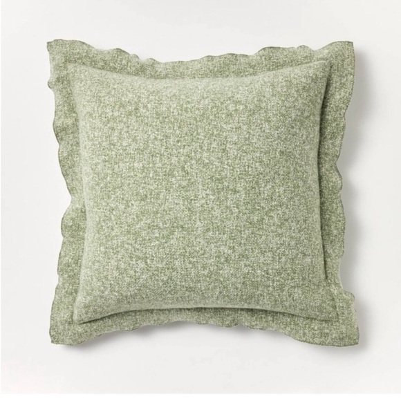 Oversized Heather Square Throw Pillow Sage/Cream Threshold Studio Mc… - Picture 1 of 7